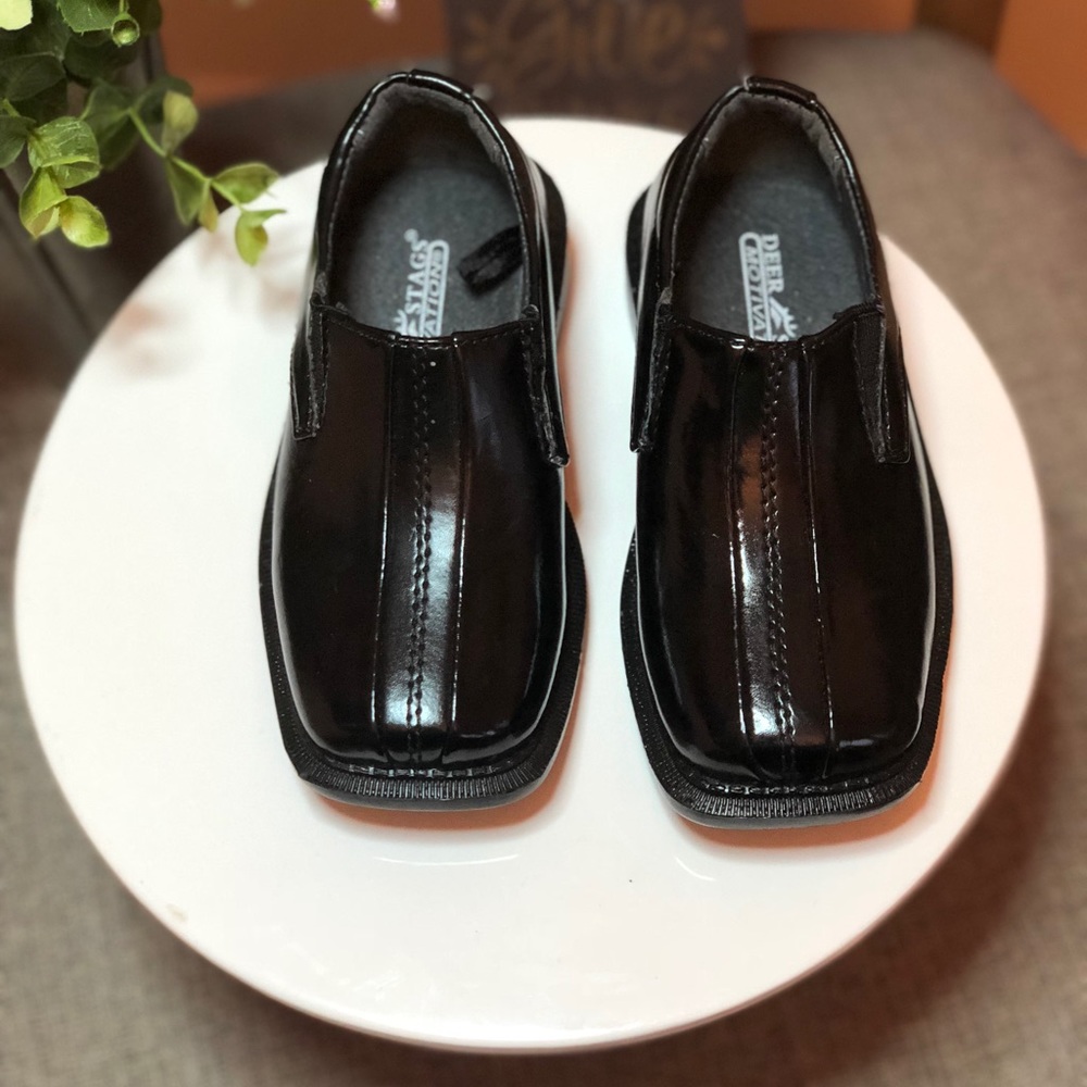 Toddler BOY Size 6 Black Dress Shoes